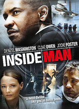 DENZEL WASHINGTON CLIVE OWEN JODIE FOSTER  INSIDE MAN  DVD - £2.74 GBP