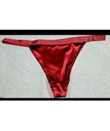 SOFT SILKY SHINY VELVET SATIN RED STRING THONG Panties SZ-L ROMANTIC SEXY - €12,84 EUR