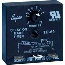 TD60 SERIES DELAY ON MAKE Time Delays Timer SUPCO TD-69 - £9.41 GBP