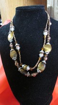 &quot;&quot;TIGER EYE STONES AND COPPER BEADS - 2 STRAND CHOKER&quot;&quot; - $8.89