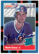 Mark Grace signed 1988 Donruss Rated Rookie Card (RC) #40- JSA #RR76606 ... - £35.16 GBP