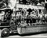 Parade float Supporting WWI Troops Glimpse of Time 1977 B&amp;W Chrome Postc... - $15.79