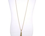 Joan Rivers Gold Tassel Necklace 30 inch Long Wheat Chain - $17.82