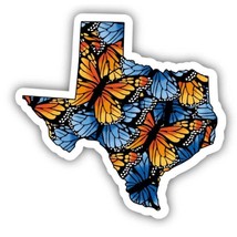 Butterfly Texas Vinyl Sticker - $3.96