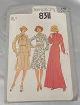 Simplicity 8311 Vintage Dress Size 14 Miss - £15.45 GBP