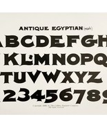Antique Egyptian Heavy Font Example 1899 Victorian Craft Drawing Ephemer... - $376.77 MXN