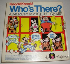 Knock! Knock! Who&#39;s There? A Memory Matching Game Vintage -Colorforms-Co... - $18.00