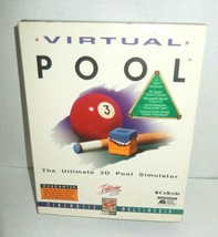 Interplay Virtual Pool 3D 1995 &amp; Snooker 1997 PC CD ROM Video Games Big Box - £20.15 GBP