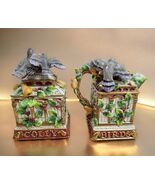 Twelve Days of Christmas IV Colly Birds Sugar and Creamer Fitz &amp; Floyd 5... - $13,373.47 MXN