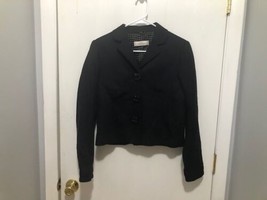 By Malene Birger Cropped Black Blazer Jacket Size 38 US 6 Gold Accents O... - $49.49