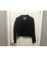 By Malene Birger Cropped Black Blazer Jacket Size 38 US 6 Gold Accents O... - €42,28 EUR