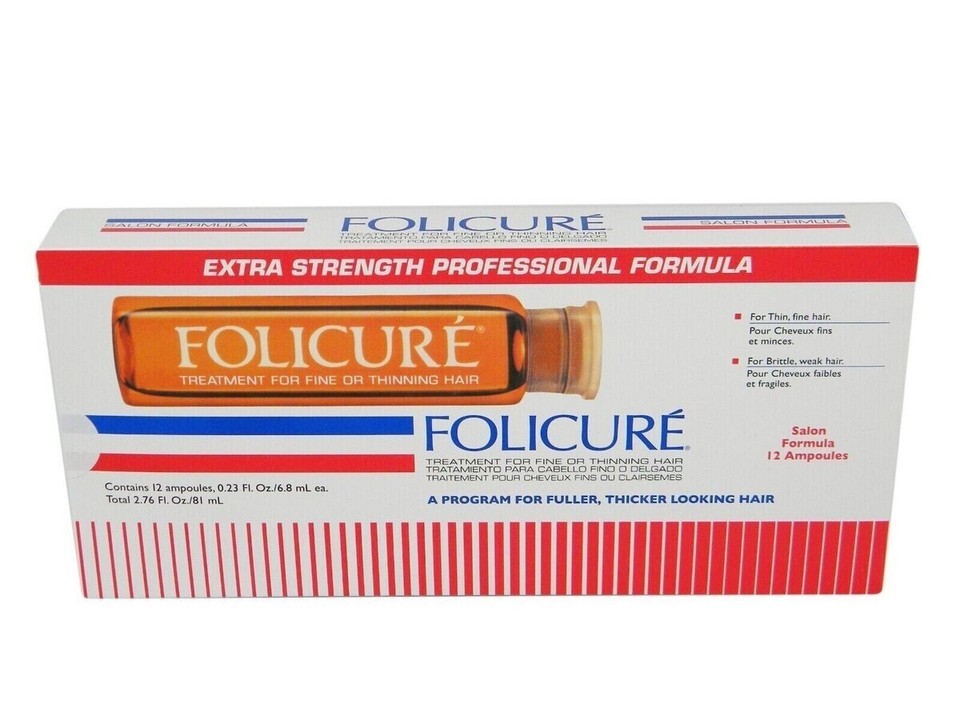 Folicure Treatment For Fine or Thinning Hair - 12 Ampoules / 0.23 fl oz ... - $251.99