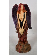 Angel Of Mercy Statue Figurine Wings Skull Cleavage Cheesecake - $136.50 CAD