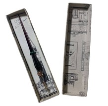 Vetro di Murano Glass Calligraphy Pen Original Box Purple Champagne Swir... - £25.72 GBP