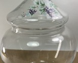 Grape Print Clear Cookie Candy Jar Biscuit Jar  - $21.54