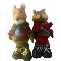 Dan Dee Holiday Christmas Fox and Squirrel 12" Standing Plush - $18.50