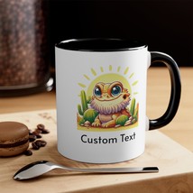 Sunny Desert Bearded Dragon - Personalized Two-Tone Coffee Mug - $11.99