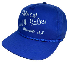 Vintage Piedmont Milk Sales Blountville TN AG Farming Rope Snapback Hat Cap - £17.40 GBP
