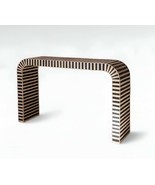 Handmade Bone inlay stripes pattern  waterfall wooden console table - $1,599.00 - $2,250.00
