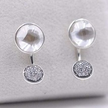 S925 Sterling Silver Dazzling Poetic Droplets With Clear CZ Jackets Earrings - £17.82 GBP