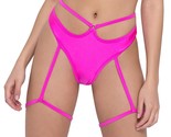Strappy Thong Back Shorts O Ring Leg Garters Wraps Straps Hot Pink Rave ... - $35.99