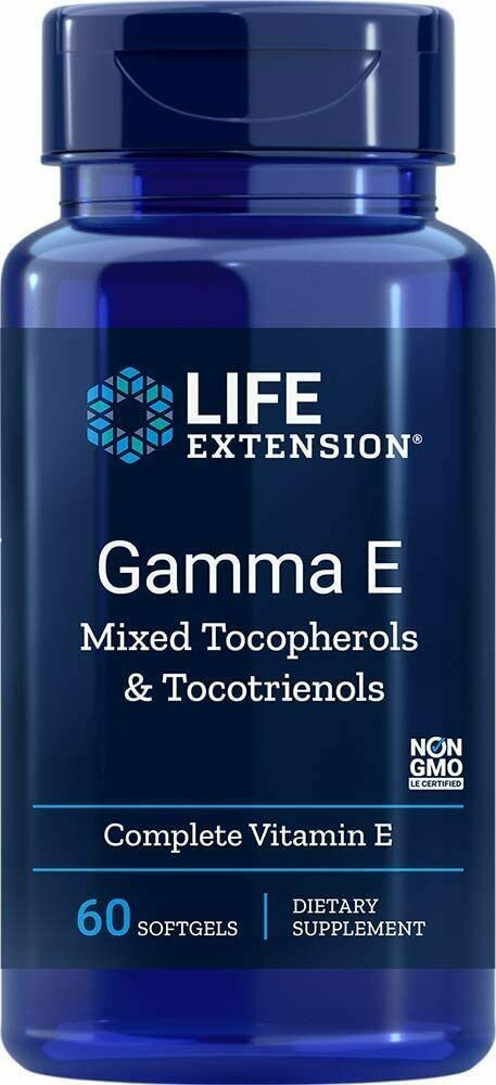 Primary image for NEW Life Extension Gamma E Mixed Tocopherols & Tocotrienols Vitamin E 60 Sgels