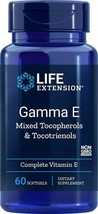 NEW Life Extension Gamma E Mixed Tocopherols &amp; Tocotrienols Vitamin E 60... - £33.10 GBP