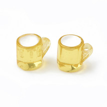 2 Miniature Beer Charms Alcohol Pendants 3D Jewelry Dollhouse Findings Resin B - £3.13 GBP