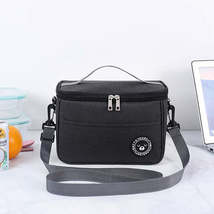 Thermal Lunch Box Bag Durable Waterproof Office Cooler Lunchbox with Strap M(Bla - £3.94 GBP