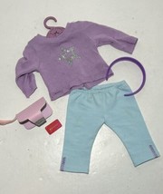 American Girl 18&quot; Doll Retired Truly Me Meet Outfit Sweater Pants Wallet - £13.34 GBP