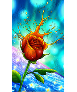 Splattered Rose Phone Wallpaper Art - £1.99 GBP