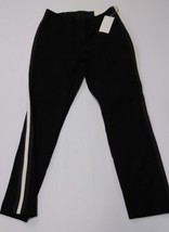 Women&#39;s High--Rise Slim Fit Bi--Stretch Ankle Pants -- A New Day Black Striped 6 - £11.49 GBP
