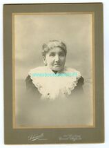 Cabinet Photo studio SCHMIDT Council Bluffs IA * Older lady lace collar ... - $9.95