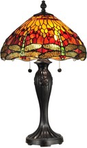 Table Lamp DALE TIFFANY REVES 2-Light Fieldstone Stone Metal Shades Incl... - $500.00