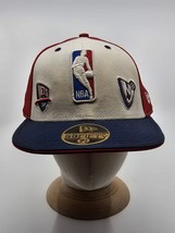 Vintage New Era 59fifty Size 7 3/8 New Jersey Nets Fitted Hat NBA Logoman - £25.01 GBP