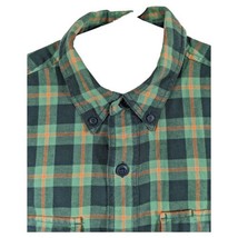 Duluth Green Plaid Flannel Shirt  Mens Size Medium Long Sleeve Orange - £22.31 GBP