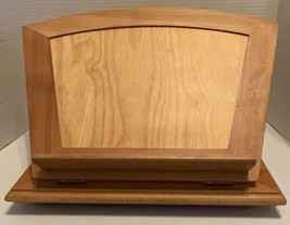 VTG Handmade Wooden Stand Cookbook Book, Bible Holder or Tablet Holder T... - $33.81