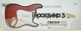 NEW OEM Rock Band 3 Nintendo Wii Wii-U Wireless Fender Stratocaster Guitar RED - £184.98 GBP