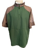 Holloway Men's 1/4 Zip Pullover Golf Shirt Green/Gray Large - €20,23 EUR