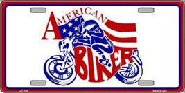 American Biker Novelty 6&quot; x 12&quot; Metal License Plate Auto Tag Sign - £3.10 GBP