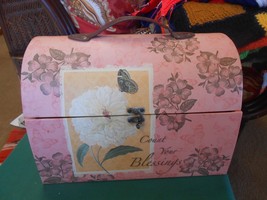  &quot;Carry On&quot; Storage Cosmetics Jewelry Box..Leather Strap....Count Your Blessings - £9.85 GBP