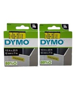 Dymo D1 High-Performance Polyester Removable Label Tape, 1/2&quot; x 23 ft,Ye... - £15.79 GBP