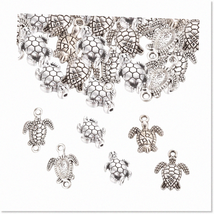 90Pcs Ocean Turtle Charms for Jewelry Making Kit - Summer Tortoise Beaded Spacer - $30.68