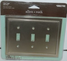 Allen Roth Enderbery 0662700 Triple Toggle Wall Plate with Mounting Hardware Pk1 image 1
