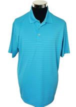 Snake Eyes Golf Shirt Men&#39;s Large Breeze Blue Short Sleeves Activewear Casual - £11.87 GBP