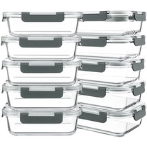 10 Packs 30 Oz Glass Meal Prep Containers,Glass Food Storage Containers With Lid - £64.23 GBP