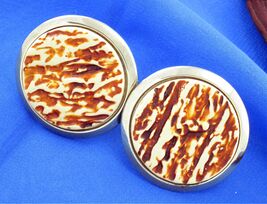 Retro 50s Faux Wood Grain GT Cuff Link Set; Nature Buff; CHARITABLE DONA... - $26.95