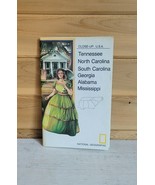 Vintage Nat Geo Close Up Historical Map Tenn Carolina Georgia 1978 - €20,16 EUR