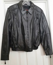 VTG FIRST LEATHER Jacket Coat Motorcycle Biker Zip Liner Thinsulate Blac... - $89.95