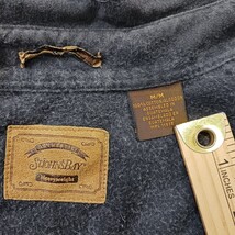 St John's Bay Men's Black Heavyweight Long Sleeve Cotton Shirt Pockets Sz Medium image 3